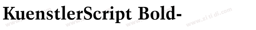 KuenstlerScript Bold字体转换